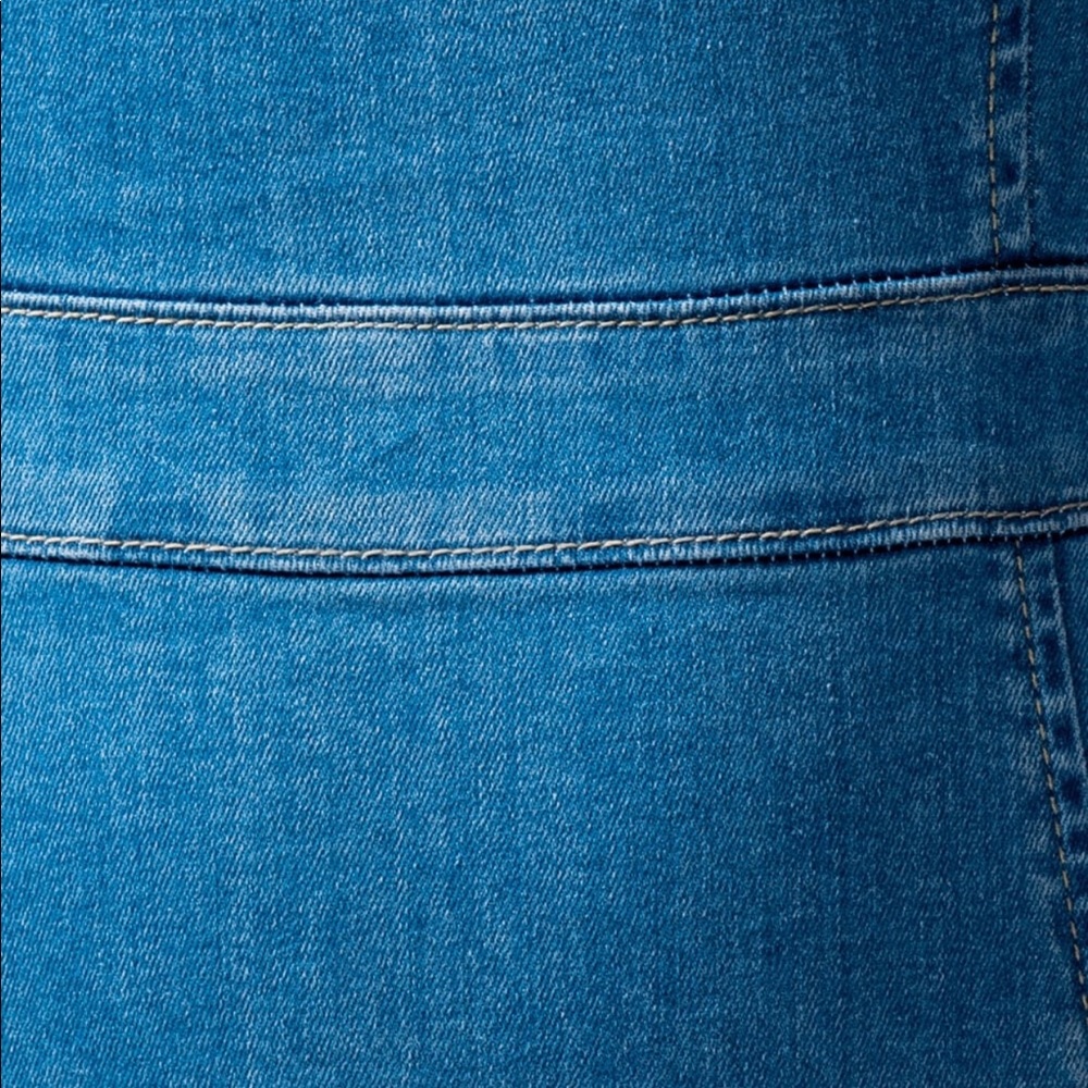 Mid Blue Stretch Denim Bodycon Midi Dress - Picture 7 of 8
